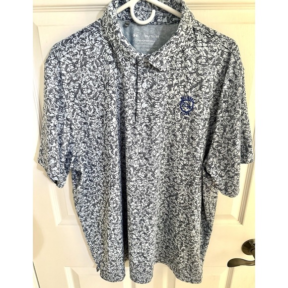 PalmBeach Jewelry Other - Under Armour Golf Cart Print Playoff Polo Shirt PGA National Palm Beach Size XL